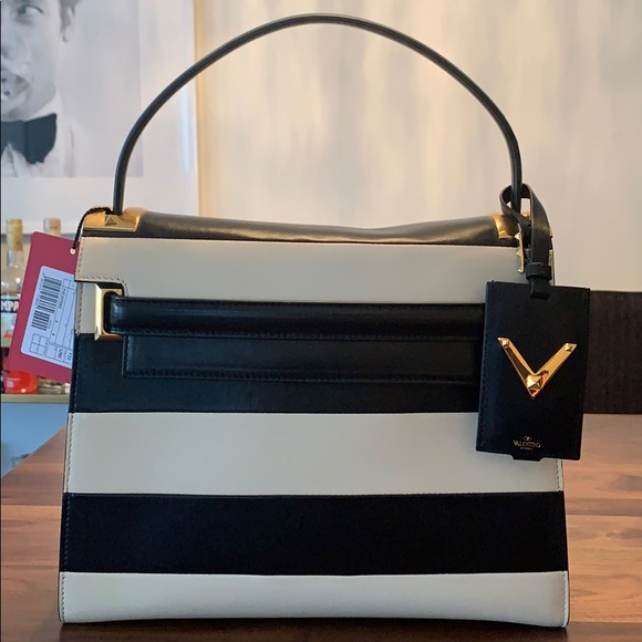 Valentino Rockstud Single Handle Leather Tote - Picture 1 of 13